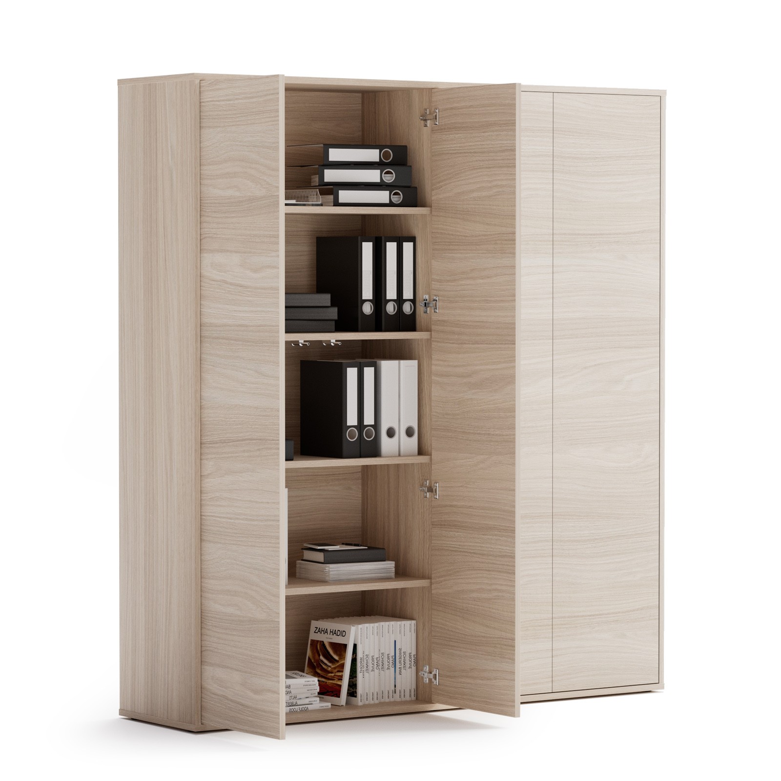 PLAN Szafa biurowa wysoka BLOCK Wood 611227
