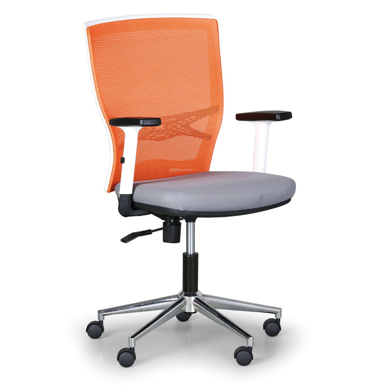 B2B Partner Krzesło biurowe HAAG, pomarańczowe/szare 8927WB/16-5/1062-3