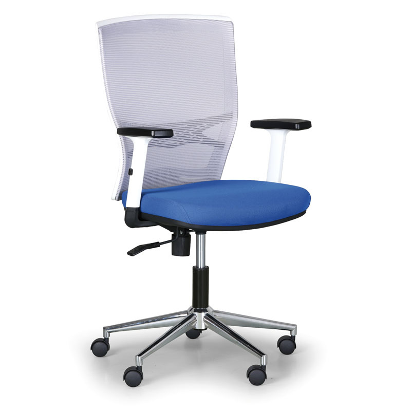 B2B Partner Krzesło biurowe HAAG, szare/niebieske 8927WB/16-6/1062-2