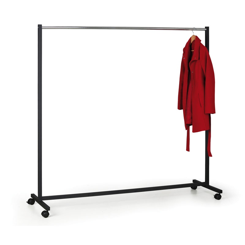 B2B Partner Mobilny wieszak metalowy, czarny/chrom MOD.1209
