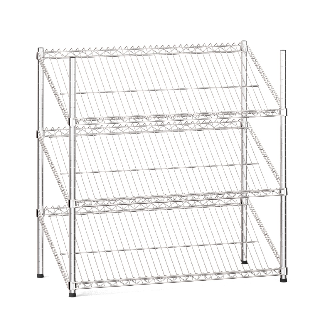 B2B Partner Regał druciany ze skośnymi półkami, 900x900x450 mm, 3 półki 410059