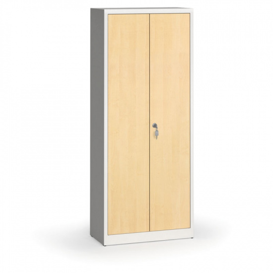 ALFA 3 Szafy spawane z laminowanymi drzwiami, 1950 x 800 x 400 mm, RAL 7035/brzoza 1261164