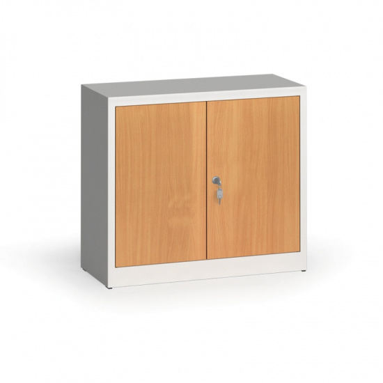 ALFA 3 Szafy spawane z laminowanymi drzwiami, 800 x 920 x 400 mm, RAL 7035/buk 1261167