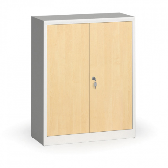 ALFA 3 Szafy spawane z laminowanymi drzwiami, 1150 x 920 x 400 mm, RAL 7035/brzoza 1261174