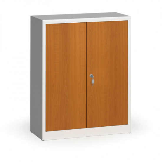 ALFA 3 Szafy spawane z laminowanymi drzwiami, 1150 x 920 x 400 mm, RAL 7035/czereśnia 1261173