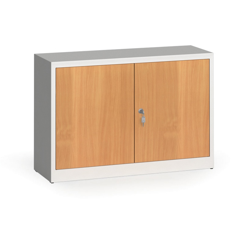 ALFA 3 Szafy spawane z laminowanymi drzwiami, 800 x 1200 x 400 mm, RAL 7035/buk 1261182
