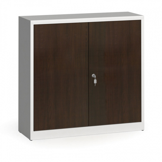 ALFA 3 Szafy spawane z laminowanymi drzwiami, 1150 x 1200 x 400 mm, RAL 7035/wenge 1261191