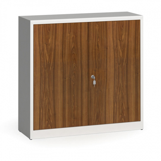 ALFA 3 Szafy spawane z laminowanymi drzwiami, 1150 x 1200 x 400 mm, RAL 7035/orzech 1261190