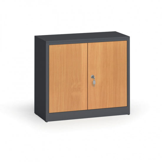 ALFA 3 Szafy spawane z laminowanymi drzwiami, 800 x 920 x 400 mm, RAL 7016/buk 1261212