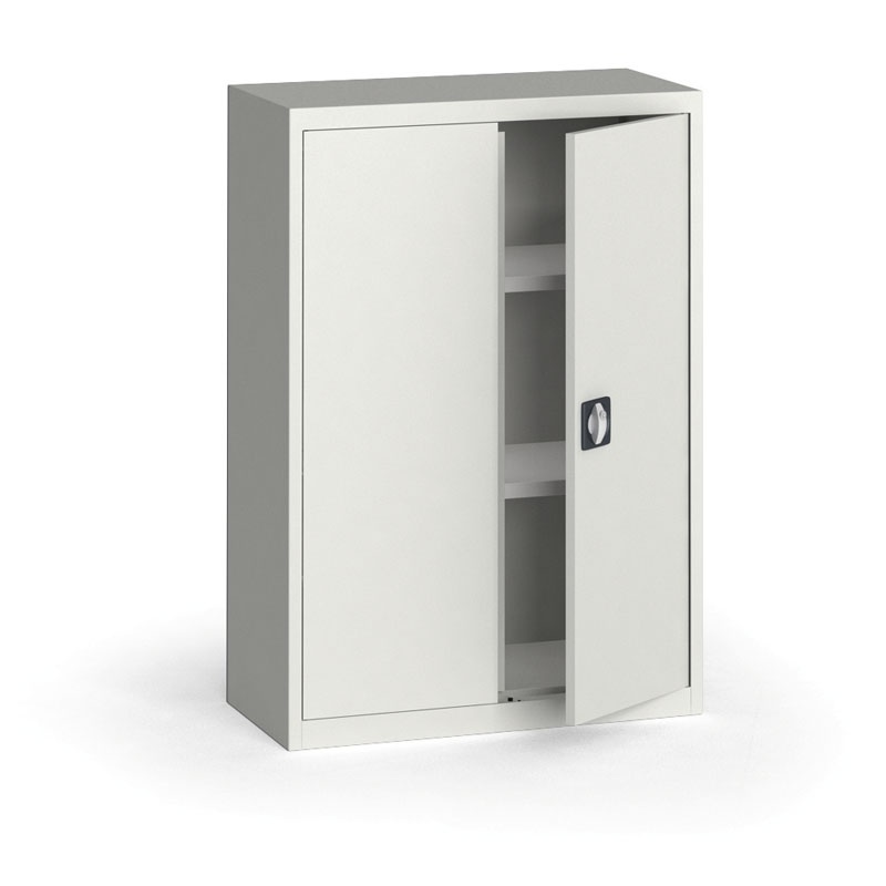 KOVONA Szafa metalowa, 1150 x 800 x 400 mm, 2 półki, szara/szara C37880.2.09.24B2B