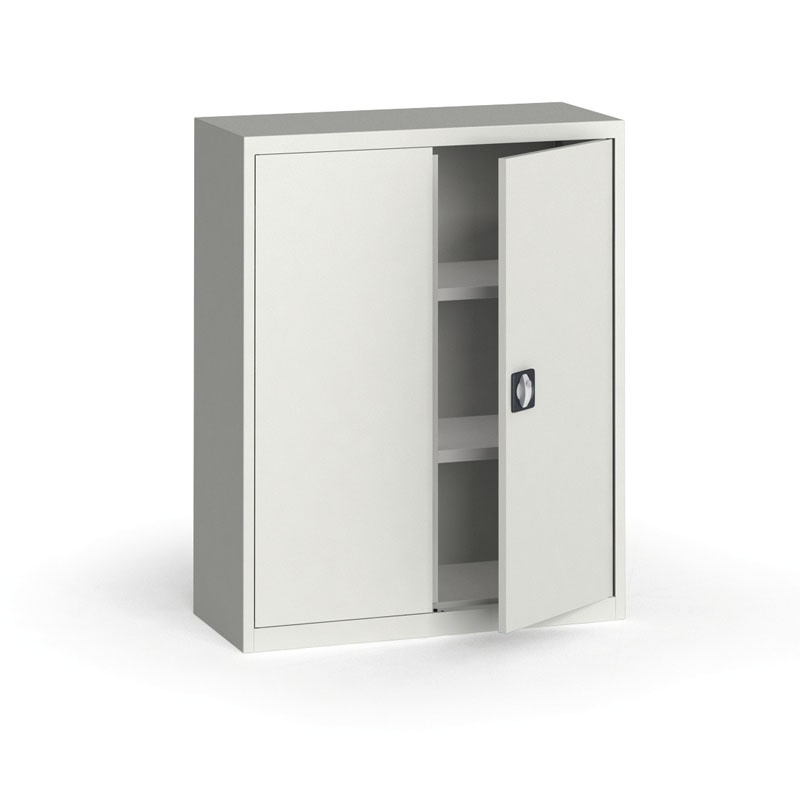 KOVONA Szafa metalowa, 1150 x 950 x 400 mm, 2 półki, szara/szara C39330.2.09.24B2B