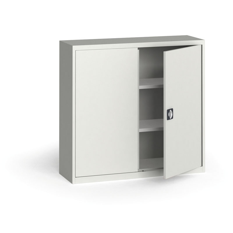 KOVONA Szafa metalowa, 1150 x 1200 x 400 mm, 2 półki, szara/szara C37020.2.09.24B2B
