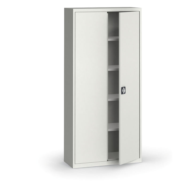 KOVONA Szafa metalowa, 1950 x 950 x 400 mm, 4 półki, szara/szara C39431.2.09.24B2B