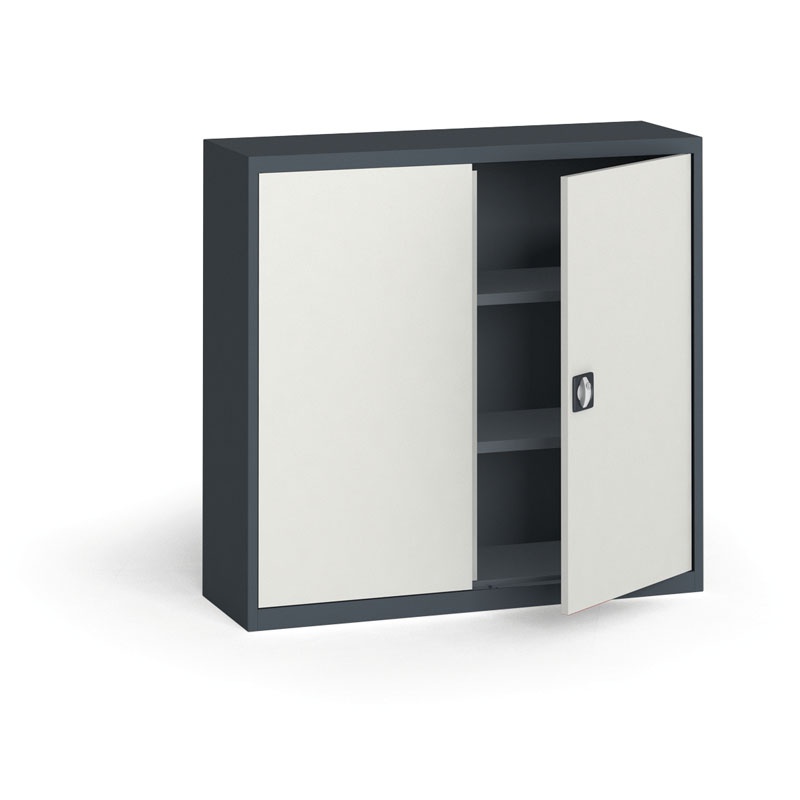 KOVONA Szafa metalowa, 1150 x 1200 x 400 mm, 2 półki, antracyt/szara C37020.2.61.24B2B
