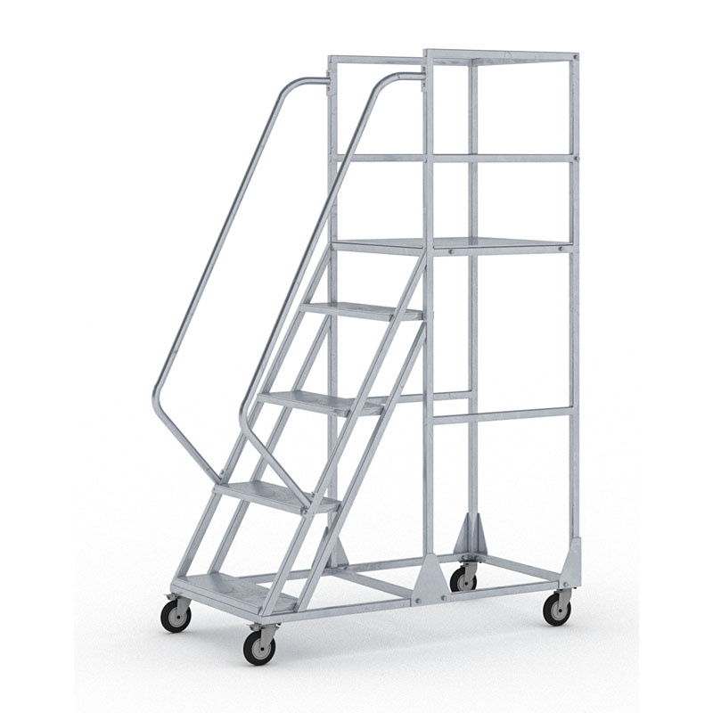 B2B Partner Mobilna drabina z platformą - 5 stopni, 1,2 m L2