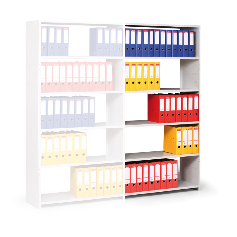 Kovona Metalowy regał na segregatory z bocznymi ścianami, 1950x950x400 mm, dodatkowy N88300.2.09.0.OO