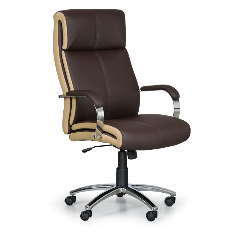 B2B Partner Fotel biurowy HALF, brązowy/beżowy NF8937-4+2