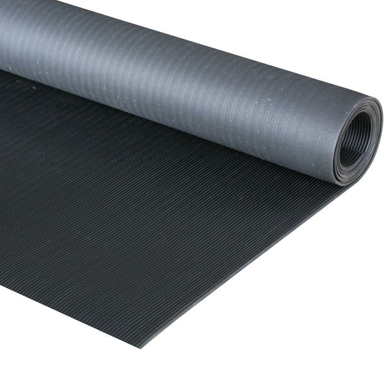 PARTNER B2B Wykładzina przemysłowa z wąskimi rowkami, 1,2 x 5 m S 5 -tl. 3 mm,černá