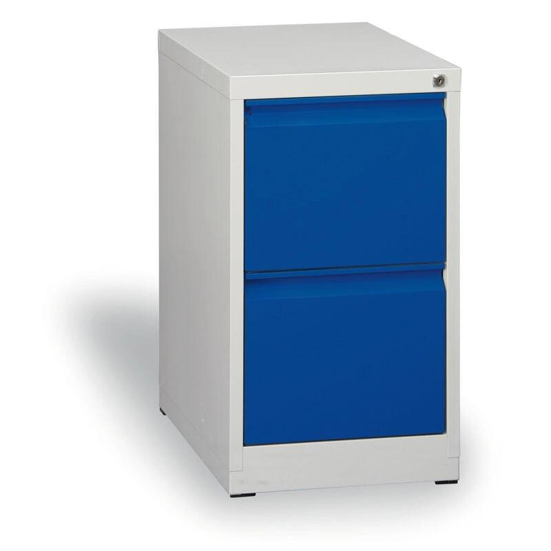 B2B Partner Szafa kartotekowa A4, 2 szuflady, niebieski, wys. 1320 mm V002 RAL5005/7035
