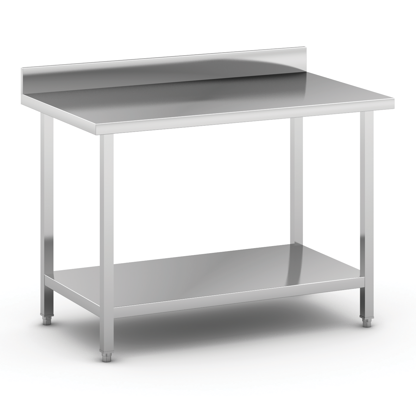 B2B Partner Stół roboczy ze stali nierdzewnej z półką, 1200 x 700 x 850 mm WT-C100811
