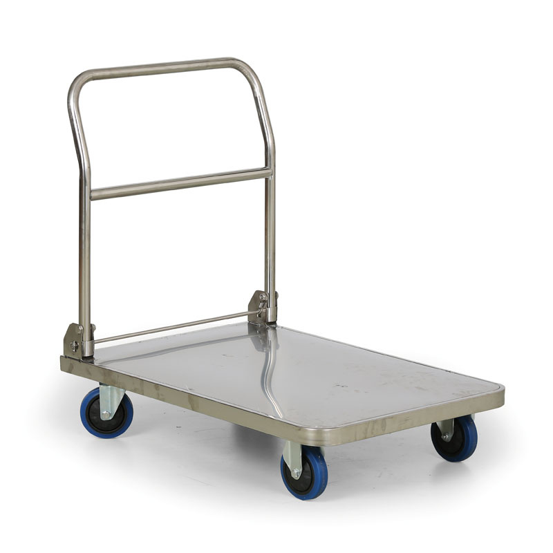 B2B Partner Składany wózek platformowy ze stali nierdzewnej, 900x60 mm, nośność 400 kg KR1018-400