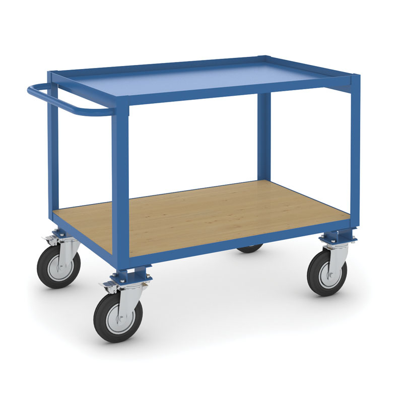 B2B Partner Wózek półkowy 700 x 1000 mm, 2 półki, uchwyt CX30C