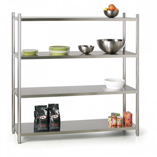 B2B Partner Regał nierdzewny, 1550x1790x470 mm, 4 półki WT-F00305