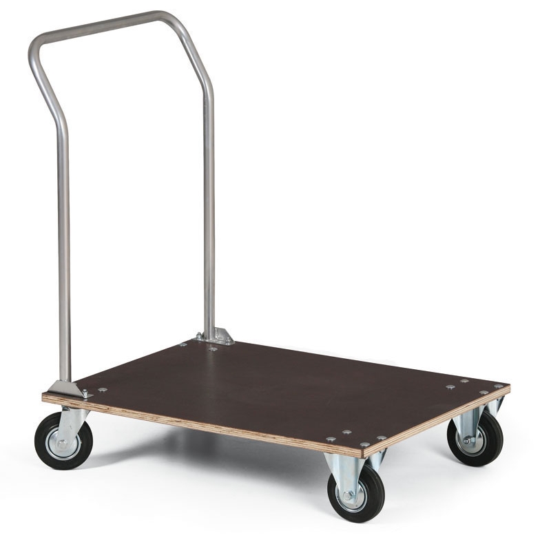 B2B Partner Wózek platformowy z wodoodpornej sklejki, 800x600 mm, nośność 100 kg 2024