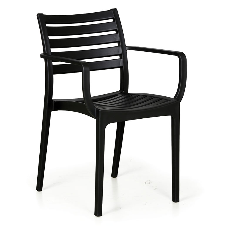 B2B Partner Krzesło ogrodowe SLENDER, czarny, 4 szt. VC1081 black