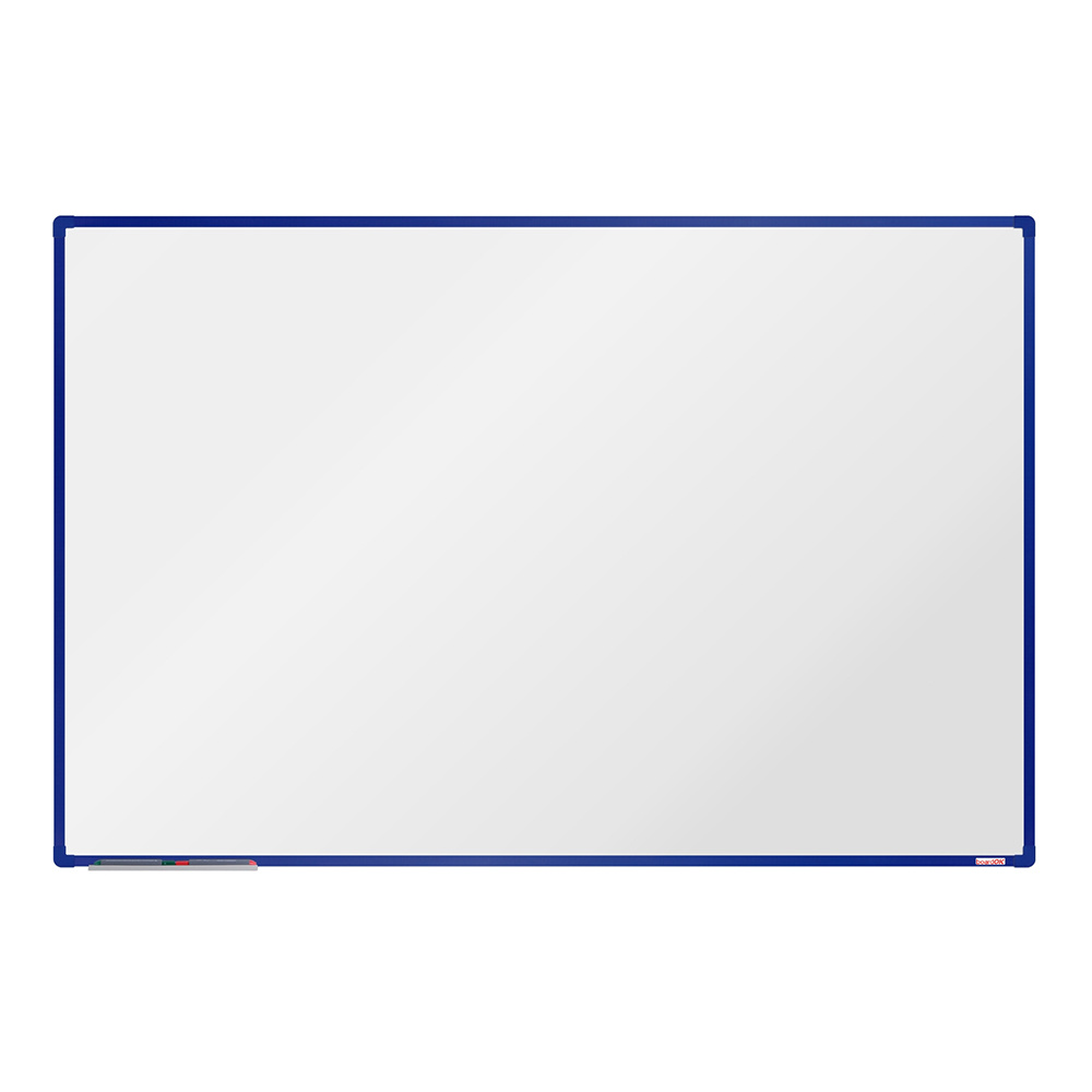 boardOK Biała magnetyczna tablica boardOK, 180 x 120 cm, niebieska rama VOK180120-1200