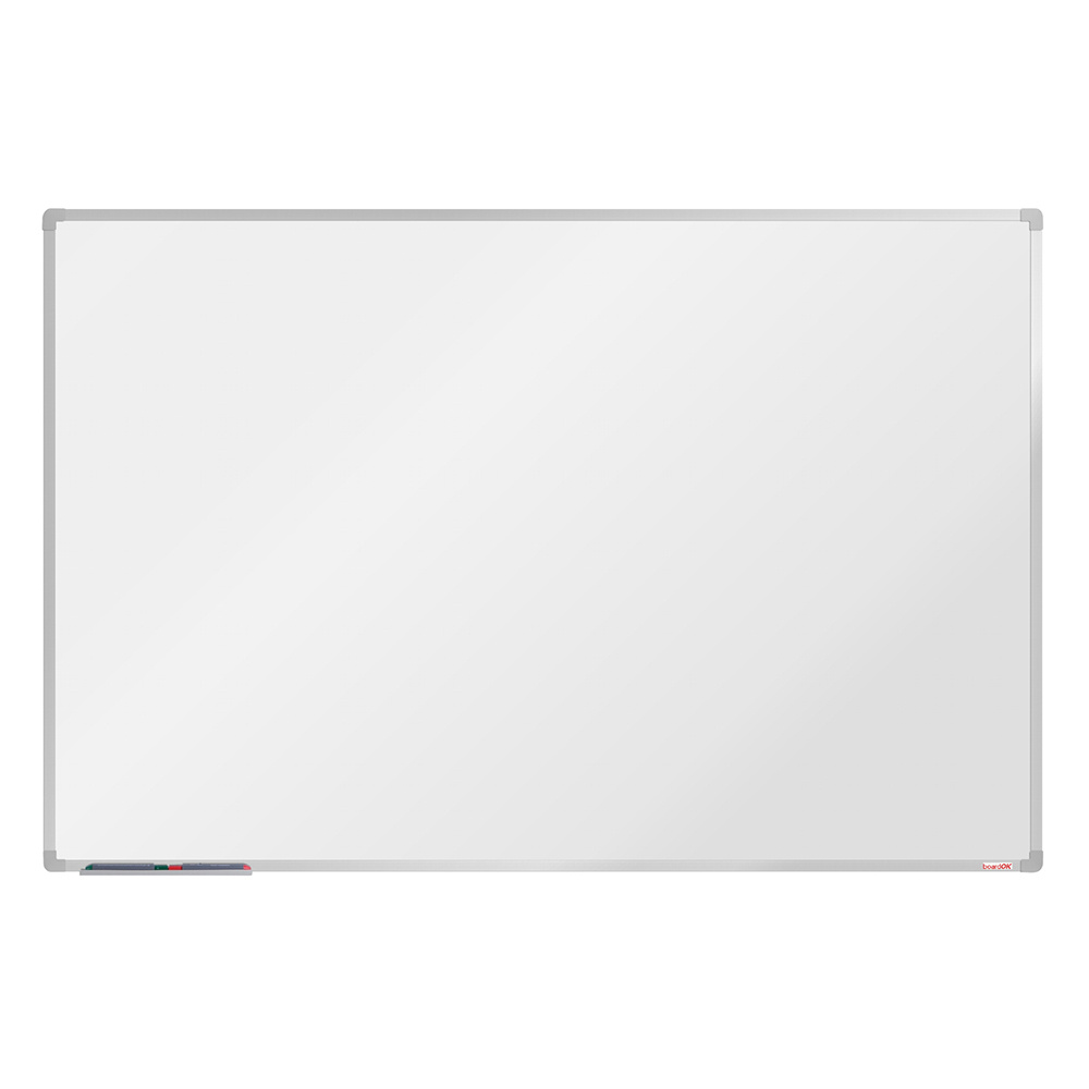 boardOK Biała magnetyczna tablica boardOK, 180 x 120 cm, eloksowana rama VOK180120-1100