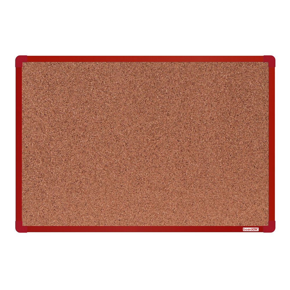 boardOK Tablica korkowa boardOK, 60x90 cm, czerwona aluminiowa rama VOK060090-3300