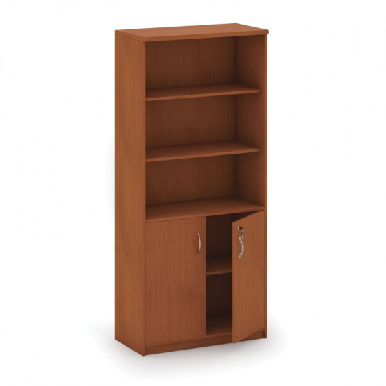 B2B Partner Szafa dwudrzwiowa z półkami, 800 x 400 x 1800 mm, czereśnia CF-D8018-C, CF-074