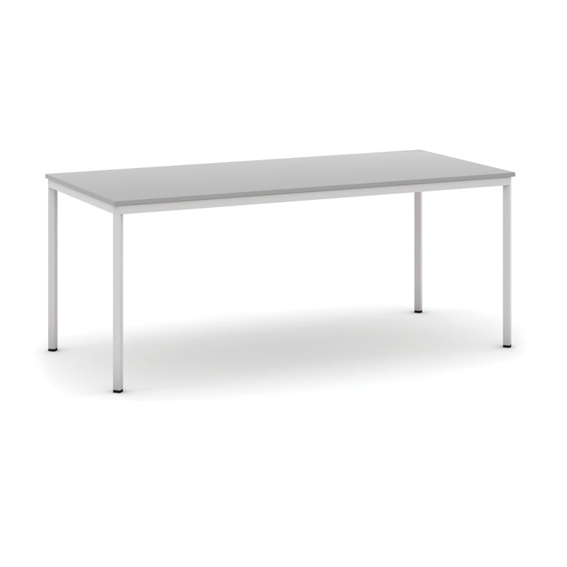 B2B Partner Stół do jadalni 1800 x 800 mm, blat szary, nogi jasnoszare 555687