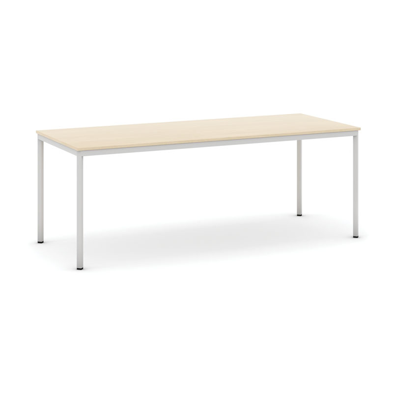 B2B Partner Stół do jadalni 2000 x 800 mm, blat brzoza, nogi jasnoszare 555690