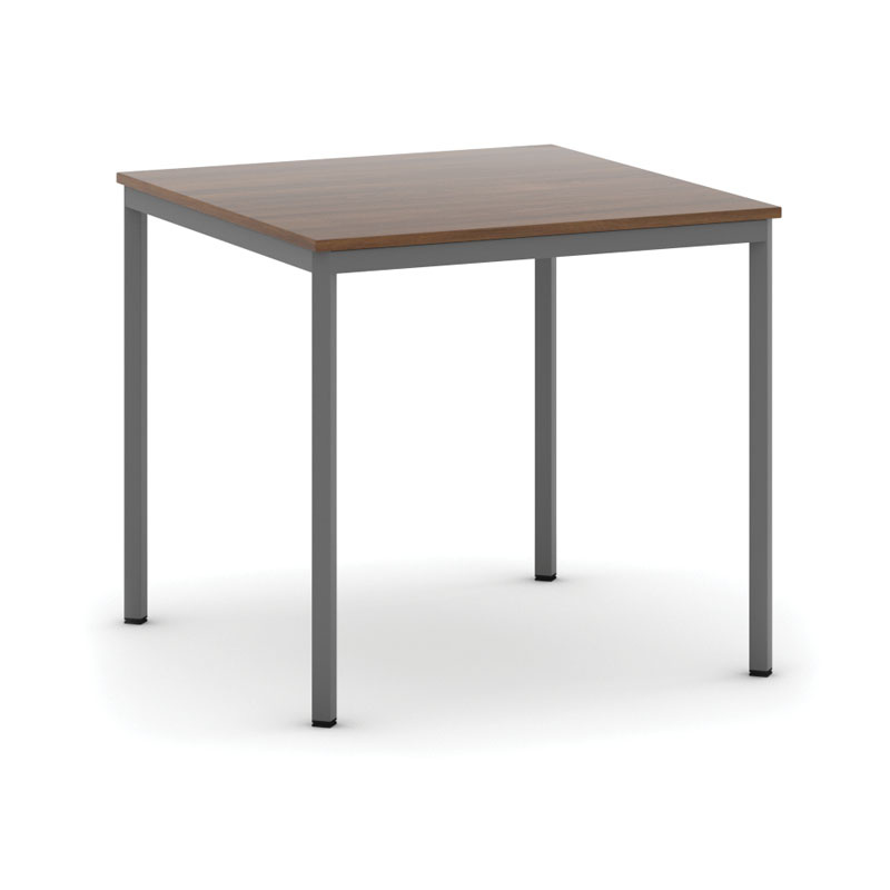 B2B Partner Stół do jadalni 800 x 800 mm, blat orzech, nogi ciemnoszare 555696