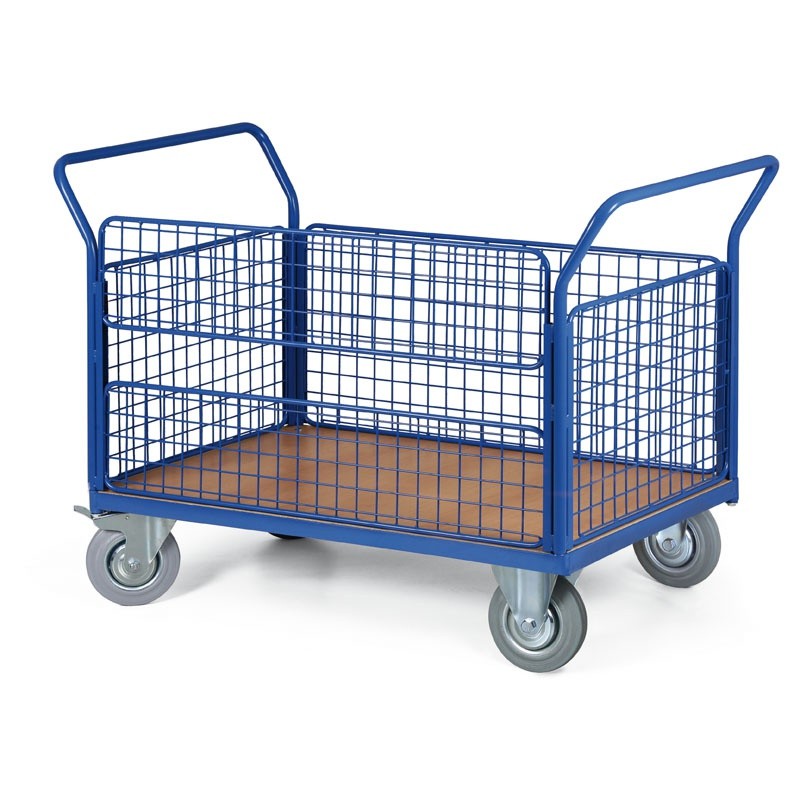 B2B Partner Wózek platformowy osiatkowany, 1000x700 mm, nośność 400 kg 101069
