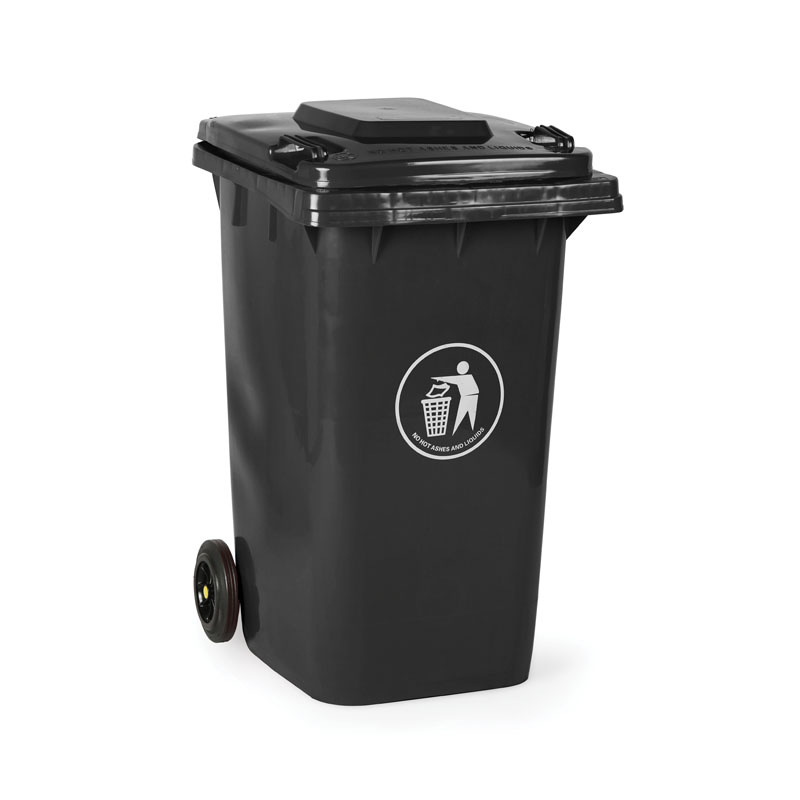 B2B Partner Plastikowy pojemnik na odpady 240 litrów, grafitowy 497005