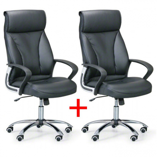 B2B Partner Fotel biurowy DERRY 1+1 Gratis, czarny NF294