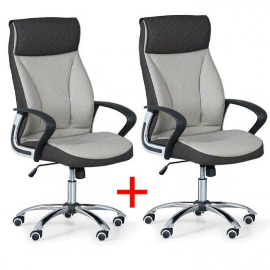 B2B Partner Fotel biurowy DERRY TEX 1+1 Gratis, szary NF 294 TEX
