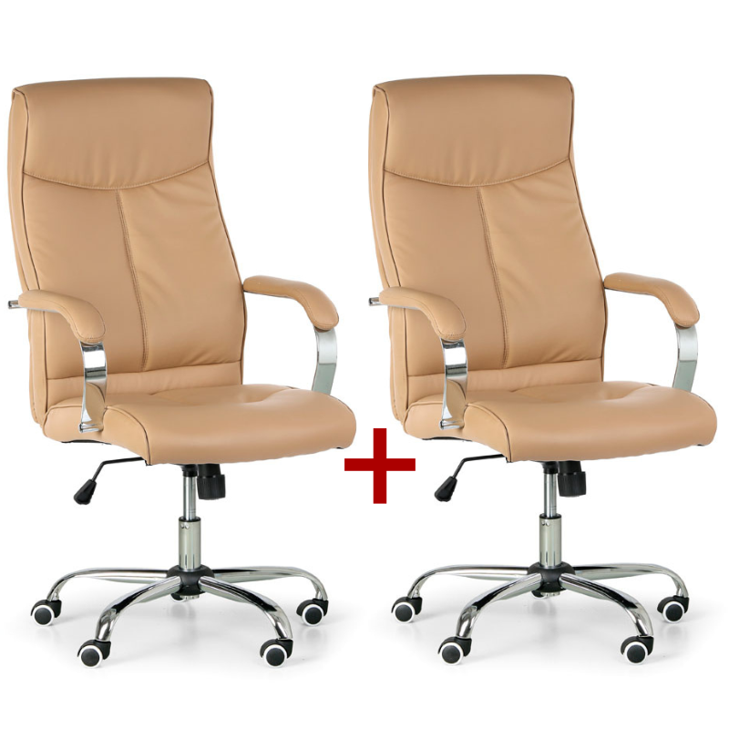 B2B Partner Krzesło biurowe Lugo 1+1 GRATIS, beżowy 412044