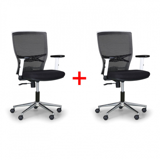B2B Partner Krzesło biurowe Haag 1+1 GRATIS, czarne 415044