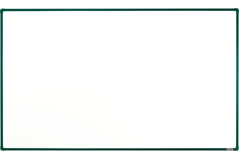 boardOK Biała ceremiczna tablica magnetyczna boardOK, 200 x 120 cm, zielona ramka 535095