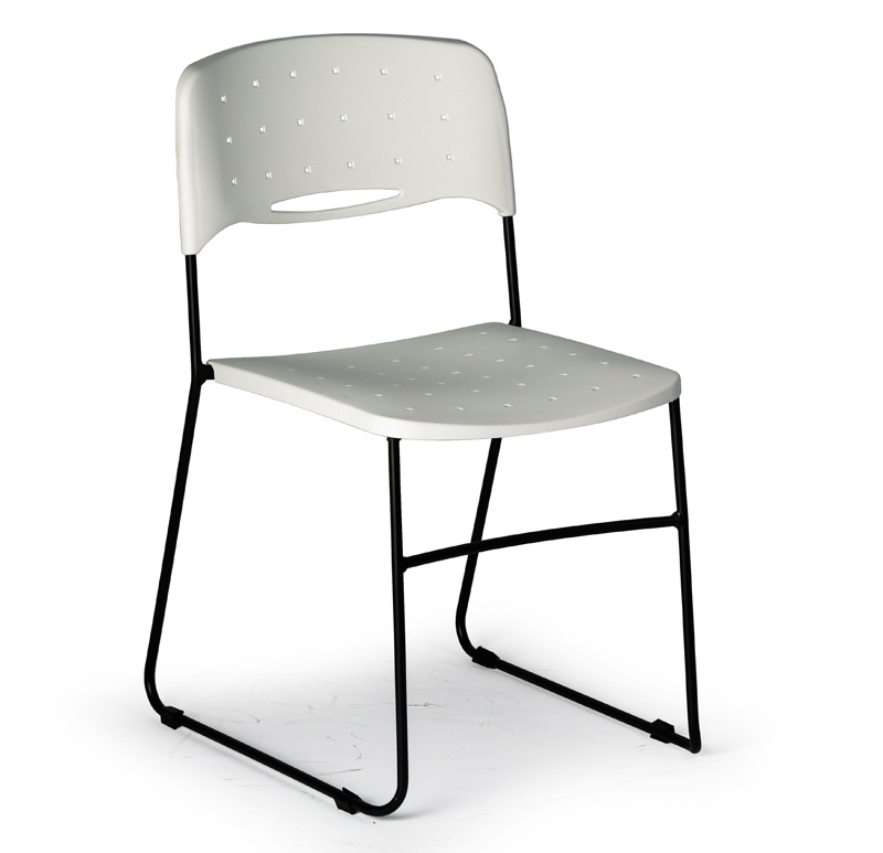 B2B Partner Plastikowe krzesło Square, czarny/biały 479027