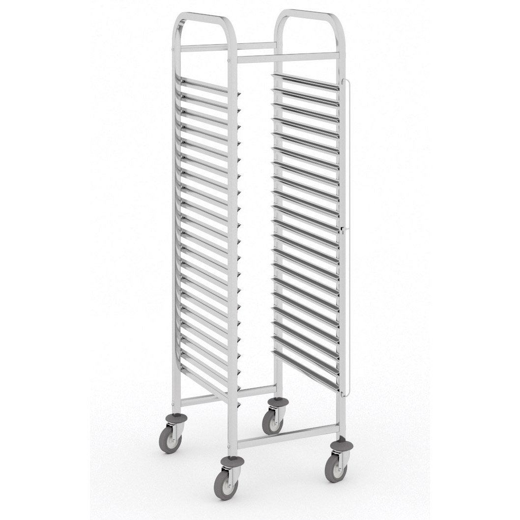 B2B Partner Wózek ze stali nierdzewnej na blachy, 15 poziomów, 1700x470x620 mm 434085