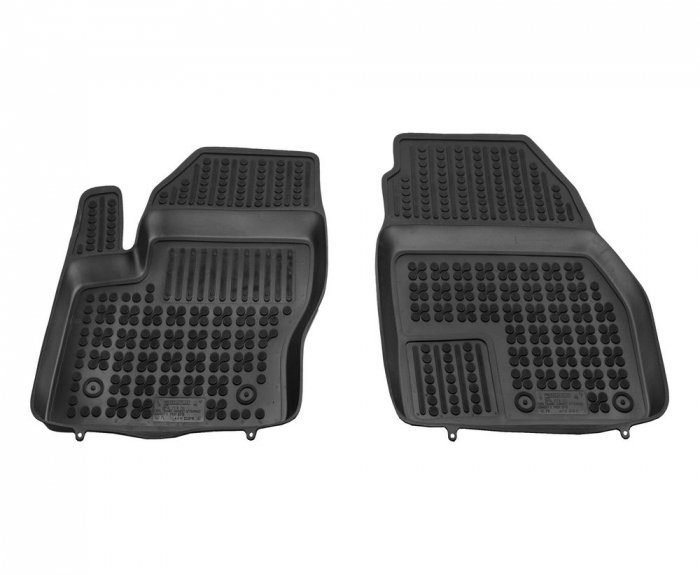 REZAW PLAST Dywaniki gumowe czarne PLAST 200619P, 2 szt, Ford Transit Connect II od 2013 - przód z dodatkowym wzmocnieniem od strony kierowcy PLAST 200619P
