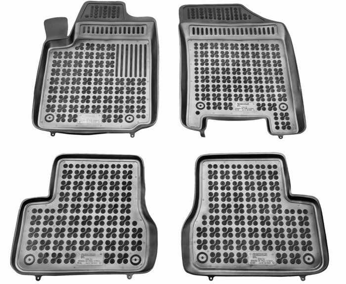 REZAW PLAST Dywaniki gumowe czarne PLAST 201203, 4 szt, Citroen C3 03/2002 - 2009 z gaśnicą PLAST 201203