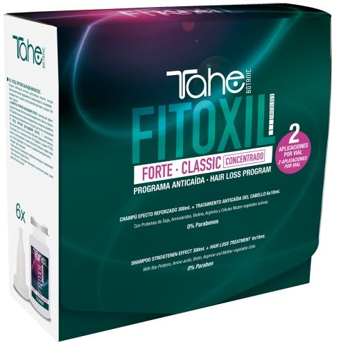 Tahe BOTANIC TRICOLOGY - PACK FITOXIL FORTE CLASSIC - Zestaw do pielęgnacji domowej (Szampon 300 ml + Ampułki 6 x10 ml) TAH000006