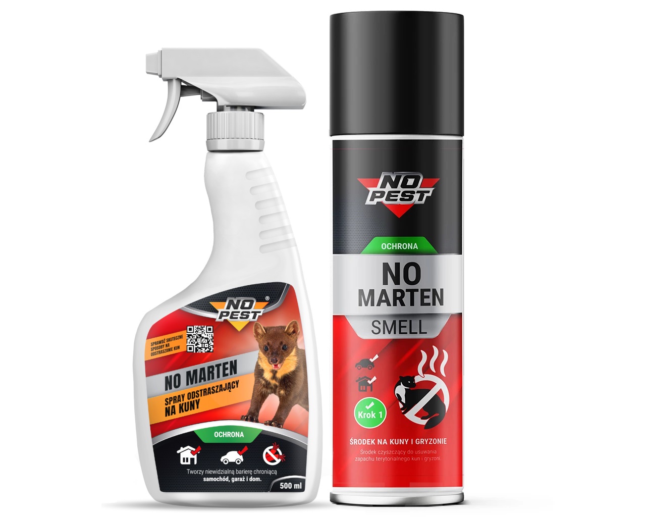 NO PEST Środek odstraszający kuny. Preparat NO-MARTEN spray RTU zestaw.