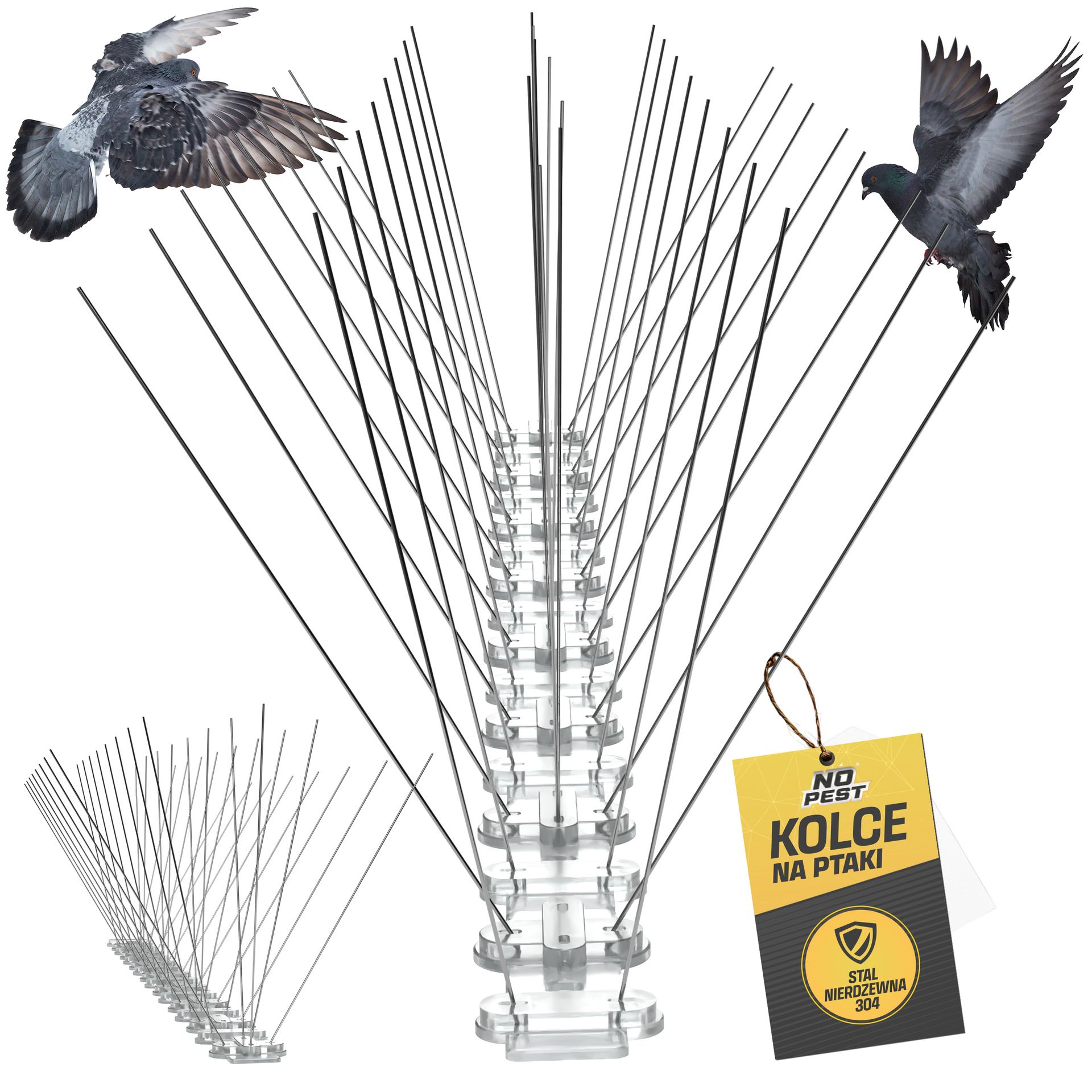 No Pest® Kolce na ptaki, na gołębie R6 dł. 50 cm, szerokie na 230 mm